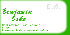benjamin osko business card